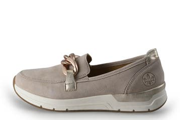 Rieker Loafers in maat 38 Beige, Verzenden, Beige, Overige typen, Zo goed als nieuw