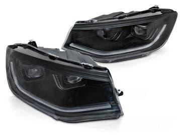 Koplampen Volkswagen Caddy Cargo 2020- DRL LED Dynamic Zwart, Ophalen of Verzenden, Nieuw