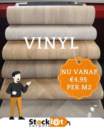 Goedkoopste Vinyl op rol!!, Vinyl, 75 m² of meer, Nieuw, Paars