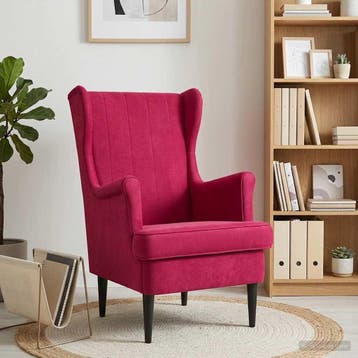 vidaXL Fauteuil Wijnrood Fluweel, Verzenden, Nieuw
