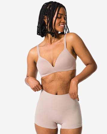 HEMA Licht corrigerende shortie naadloos katoen beige, Kleding | Dames, Verzenden, Beige