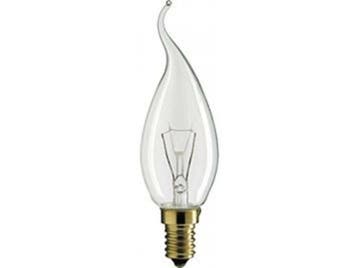 Gloeilampen 25 watt E14 fitting Kaarslamp met tip, Ophalen of Verzenden, Nieuw, E14 (klein), Gloeilamp