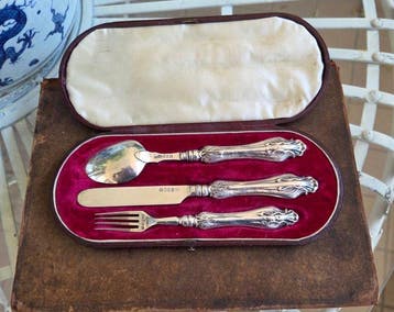 Bestekset (3) - .925 zilver - Edoardische jongedame