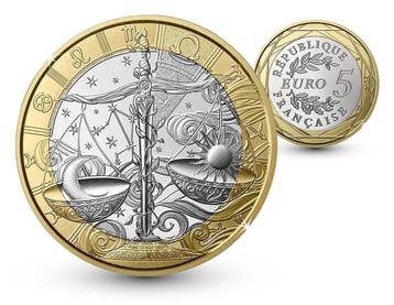 Astrologie collectie - Weegschaal 5 euro 2026 - Frankrijk, Verzenden