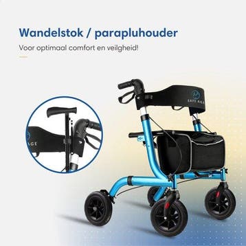 2dekans | SafeLife Rollator Opvouwbaar met zitfunctie - voor, Ophalen of Verzenden, Zo goed als nieuw