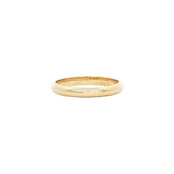 Gouden gladde ring 14 karaat, Verzenden, Zo goed als nieuw, Goud