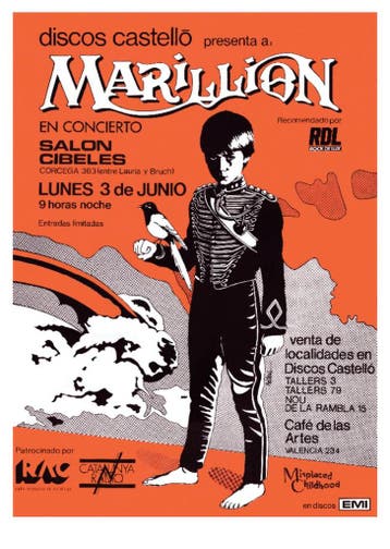 Posters - Poster Marillion - Salon Cibeles, Verzenden, Zo goed als nieuw