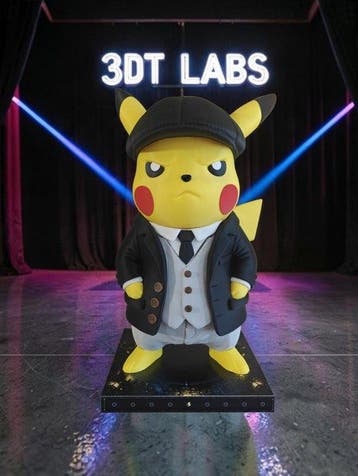 3DT Labs - Speelgoed figuur Pikachu Peaky Blinders Edition -, Nieuw