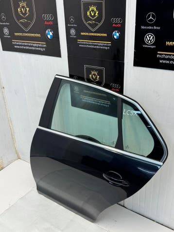 Portier 4-deurs links achter VW Jetta bj.2008 zwart LC9X, Gebruikt, Achter, Volkswagen, Deur