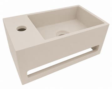 Fontein Links BWS Alia 35x20x16 cm Solid Surface Beige, Ophalen of Verzenden, Nieuw, Overige typen