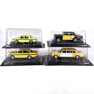 Lot of 4x Vintage Taxi Diecast Models: 1:43 - Modelauto (4), Nieuw