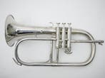 Bugel F. Besson model Brevete vernikkeld jazzhorn, Ophalen of Verzenden, Gebruikt, Overige typen, Met koffer
