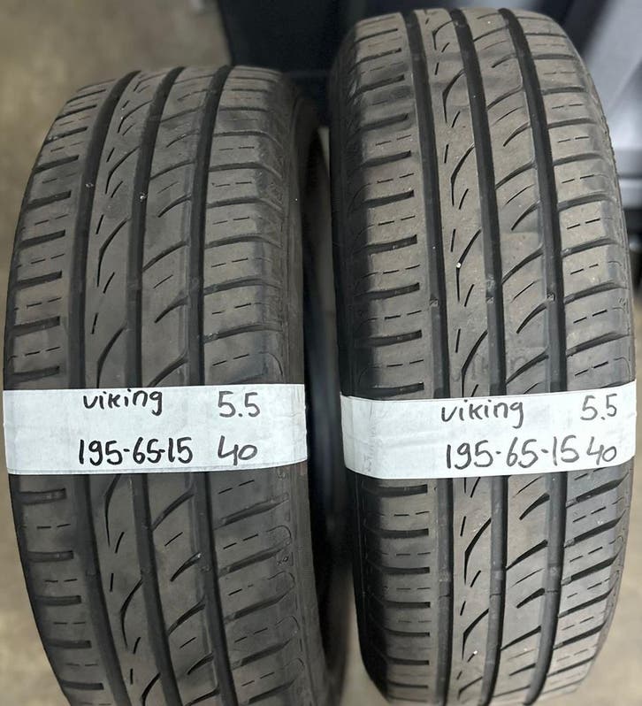 2x 195-65-15 Viking Zomer 2x 5.5mm €40 Per Band 195 65 15, Auto-onderdelen, Banden en Velgen, 15 inch, Zomerbanden, 195 mm, Personenwagen