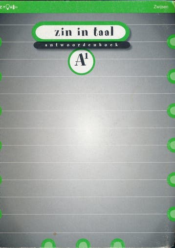 Zin in Taal versie 2 Antwoordenboek A1 groep 4, Verzenden, Nieuw