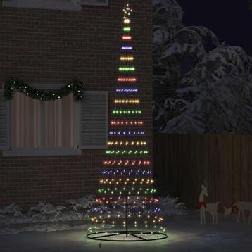 vidaXL LED Kerstboom Multikleur 399 cm Metaal, Verzenden, Nieuw