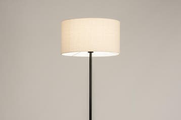 Rietveld Vloerlampen - Zwart, Beige - Stof, Metaal, Verzenden, Nieuw