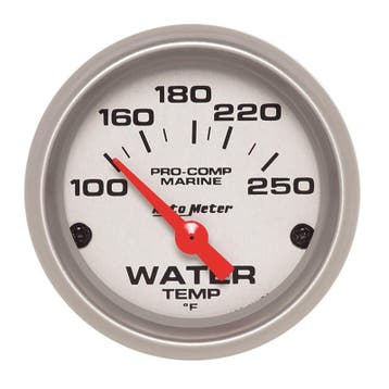 Autometer Water Temp Gauge 2 1/6in 100-200 Degree F Electric, Ophalen of Verzenden, Nieuw