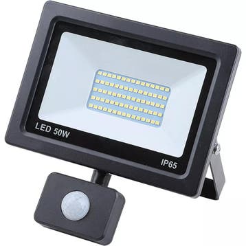 Hofftech Platte LED straler 50 W met sensor, 5000 lm en I..., Ophalen of Verzenden, Nieuw