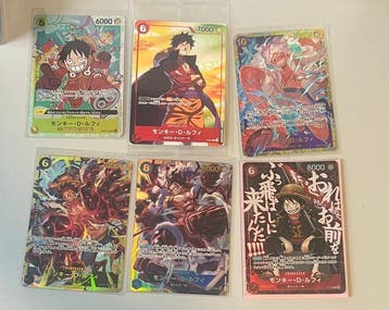 One Piece - 6 Card - Monkey D. Luffy, Nieuw