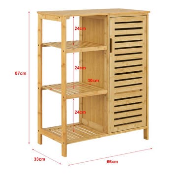 [en.casa] Badkamerkast Vetlanda opbergkast 87x66x33 cm houtk, Verzenden, Nieuw