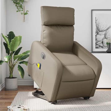 vidaXL Sta-op-massagestoel elektrisch kunstleer, Verzenden, Nieuw