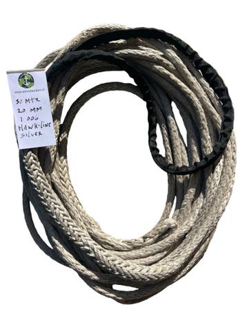 Hawk-Line Silver Grey Touw UHMPE 30MTR 20MM 35Ton 1 bekle..., Verzenden, Nieuw