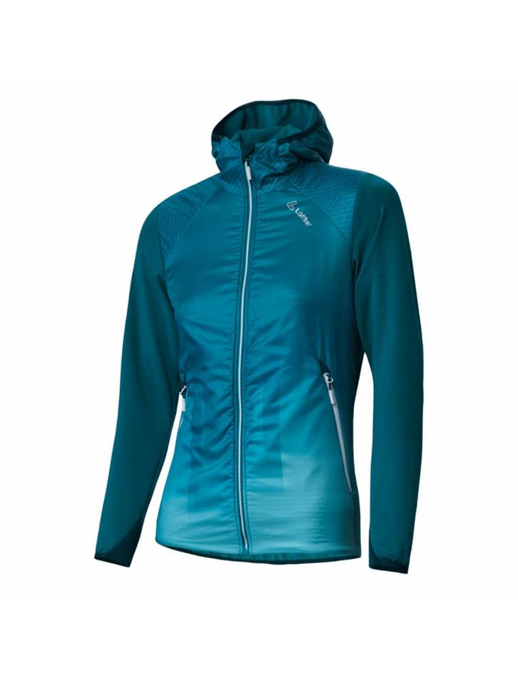 Loeffler jas voor dames W Hooded Jacket Speed Lagoon Prim..., Kleding | Dames, Jassen | Winter, Blauw, Nieuw, Verzenden