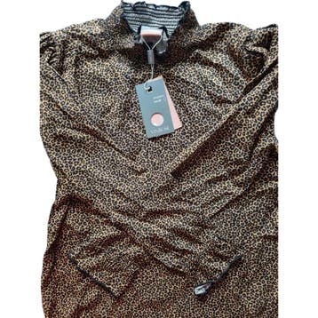 Longsleeves -- Leopard - 146/152 / Bruin, Verzenden, Nieuw