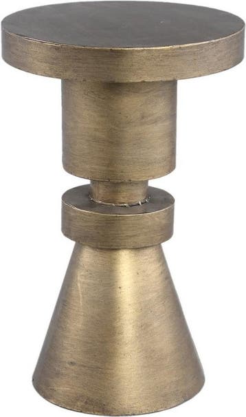 PTMD Bijzettafel Lox - Ø30 x 48 cm - Metaal - Goud, Ophalen of Verzenden, Nieuw