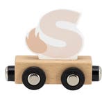 Houten letter S – roze & wit met magneetkoppeling, Ophalen of Verzenden, Nieuw