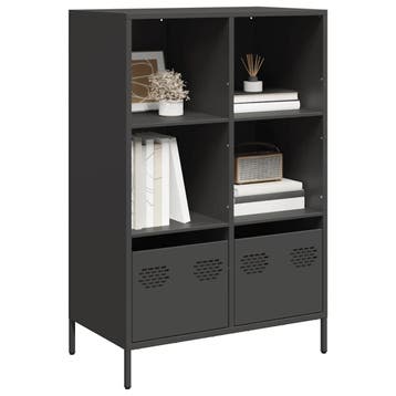 vidaXL buffetkast 68x39x103,5 cm staal zwart, Verzenden, Nieuw, Metaal