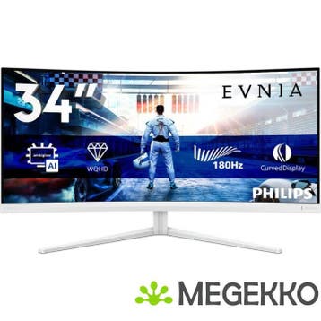 Philips Evnia 34M2C5501A 34  Wide Quad HD 180Hz Curved VA, Computers en Software, Monitoren, Verzenden, Nieuw, Philips