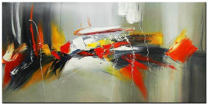 Abstract olieverf schilderij 180x90cm, Antiek en Kunst, Kunst | Schilderijen | Abstract, Ophalen of Verzenden