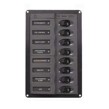BEP Marine 901 V Schakelpaneel 8 Schakelaars 12 Volt Vertica, Ophalen of Verzenden, Nieuw