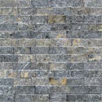 Natuursteen Slate mozaiek matten gekapt travertin 30x30 antr, Verzenden, Nieuw