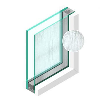 Dubbel glas Figuur Silvit blank 4mm - sp - 33.1, Doe-het-zelf en Verbouw, Glas en Ramen, Ophalen of Verzenden, Nieuw
