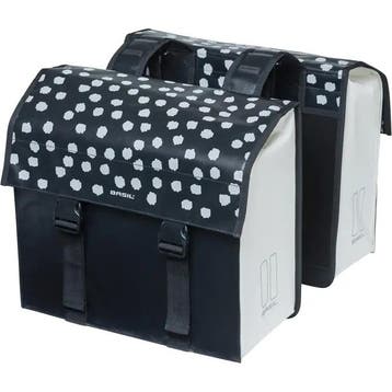 Basil tas dubbel urban load zwart wit 48-53L, Verzenden, Nieuw
