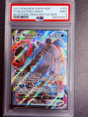 Pokémon - 1 Graded card - Blastoise VMAX #103 Foil, Full art, Nieuw