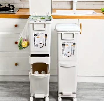 Grote Prullenbak 29L/32L – Dubbel Vak met Voetpedaal, Verzenden, Nieuw