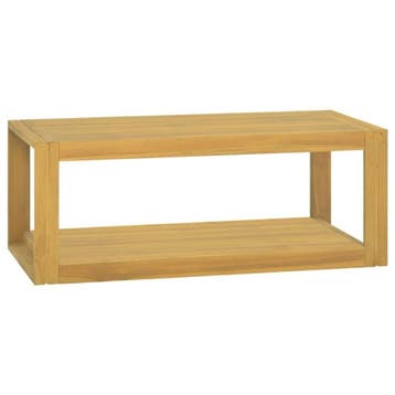 Wandplank massief teakhout | retourdeal 56% korting, (Half)hoge kast, Zo goed als nieuw, Minder dan 100 cm, 25 tot 50 cm