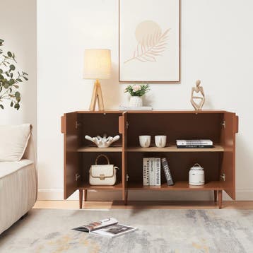 Commode Starvili dressoir 75x115x38 cm roestkleurig [en.casa, Verzenden, Nieuw