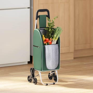 vidaXL Winkel trolley Groen 39,5 x 33 x 93 cm Oxford stof, Verzenden, Nieuw