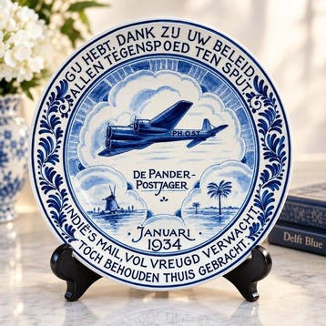 Delft, Plateelbakkerij - De Pander Postjager January 1934 -