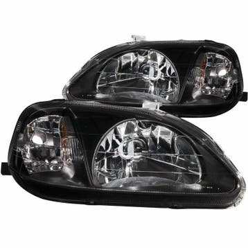 ANZO 1999-2000 Honda Civic Crystal Headlights Black, Auto-onderdelen, Ophalen of Verzenden, Nieuw