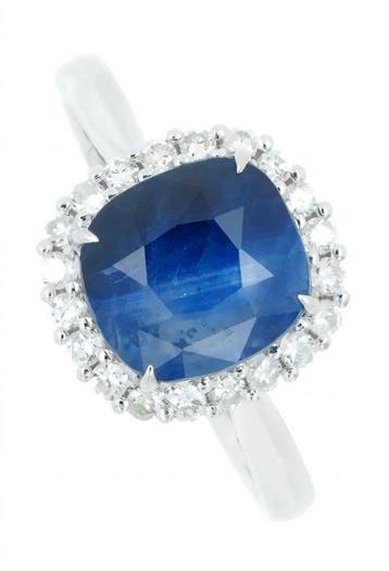 Zonder minimumprijs - Ring - 14 karaat Witgoud - 3.41ct. tw., Nieuw