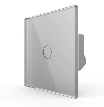 Livolo Touch Puls Schakelaar | Grijs Glas | Potentiaalvrij, Ophalen of Verzenden, Nieuw, Schakelaar