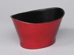 Bloempot Ovaal Rood 22x15x12 cm, Ophalen of Verzenden, Nieuw