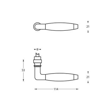Intersteel Deurkruk Marloes - nikkel glans/ebbenhout, Verzenden, Nieuw