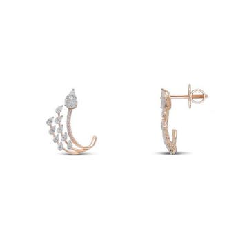 Oorbellen - 18 karaat Roségoud - 1.17ct. tw. Diamant, Nieuw