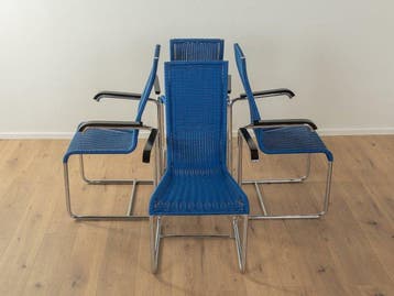 Tecta - Marcel Breuer - Stoel (4) - Staal, Rattan - D25